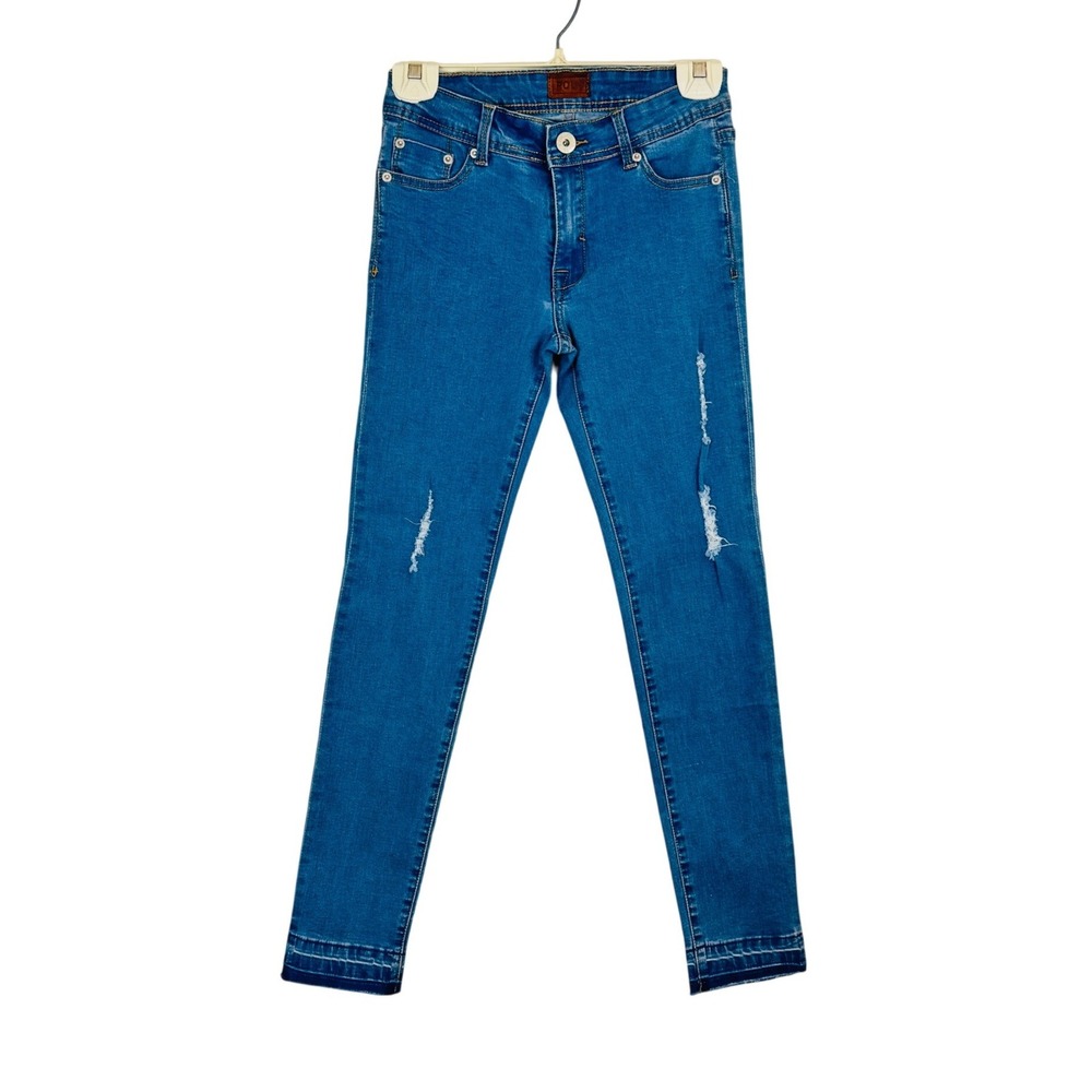 Pol Distressed‎ Skinny Jeans Ripped Raw Hem Womens Small Casual Minimalist Indie